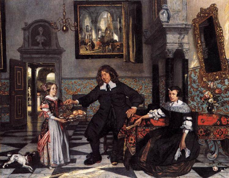Emmanuel de Witte Portrait of a Family in an Interior Spain oil painting art